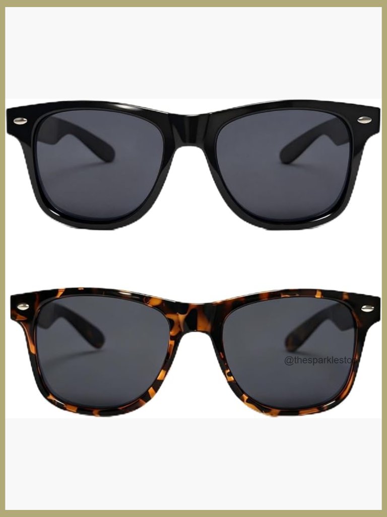 Classic Retro Square Sunglasses With Rivet Details Non-Polarized Uv400